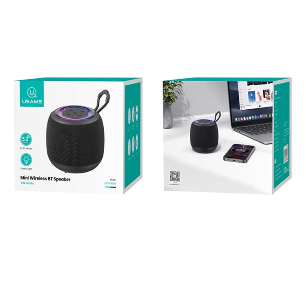 Parlante Bluetooth 1200mAh YIN Series Negro USAMS YX014