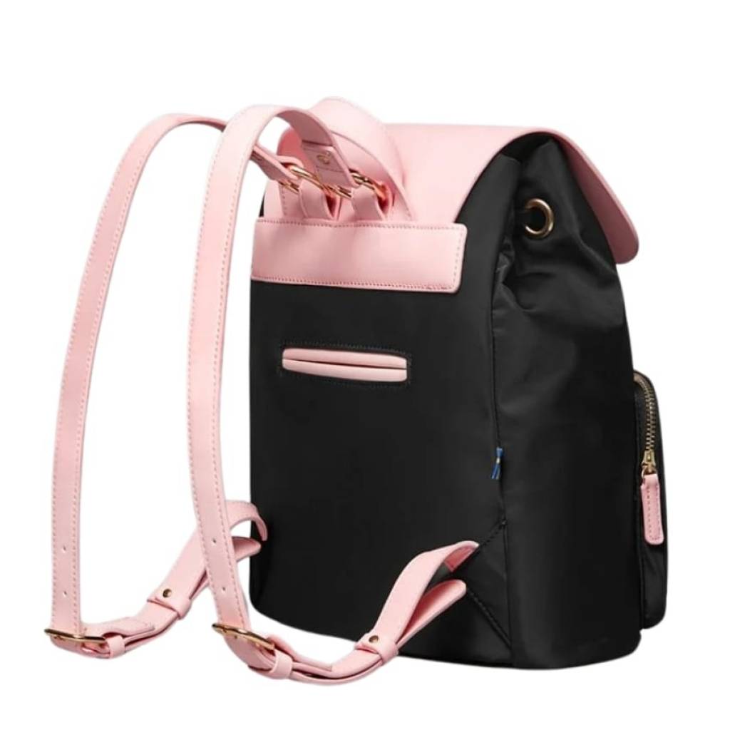 Mochila Gaston Luga Parlan 3102 Negro/Rosado A5