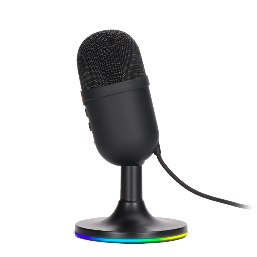Micrófono de Estudio Gamer USB Cable 1.7 M RGB MIC-06 BK Negro Marvo