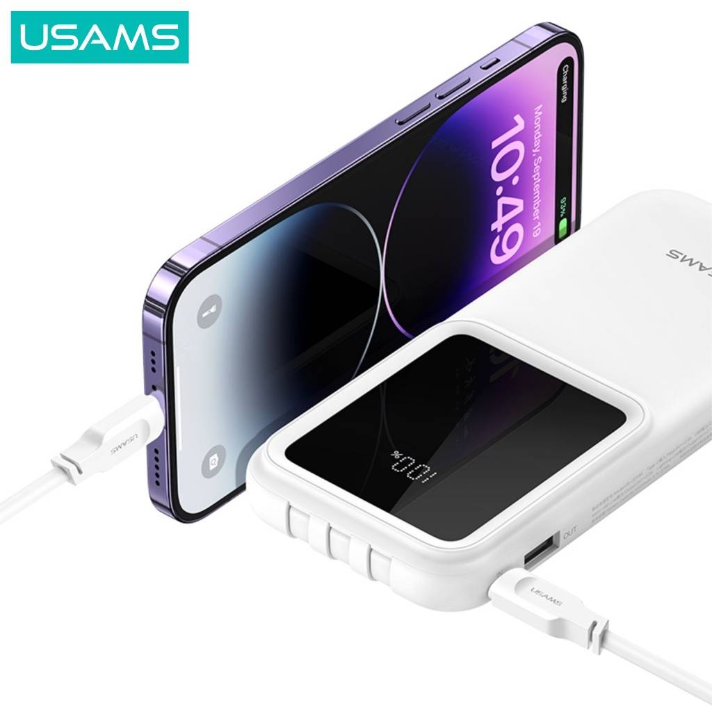Power Bank CD194 10000mAh Con Cables y Pantalla LCD USAMS