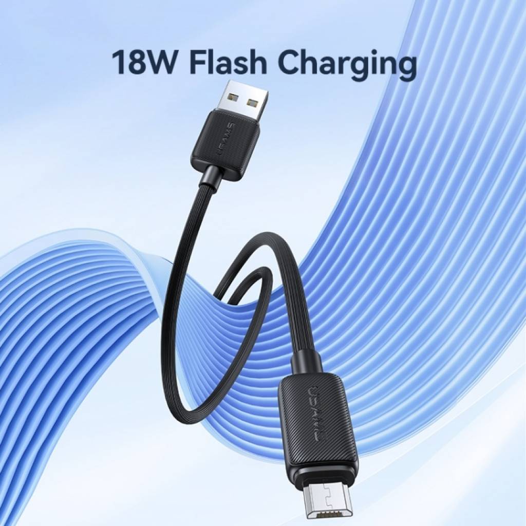 Cable de Datos USAMS SJ690 USB A a Micro USB 1M Negro