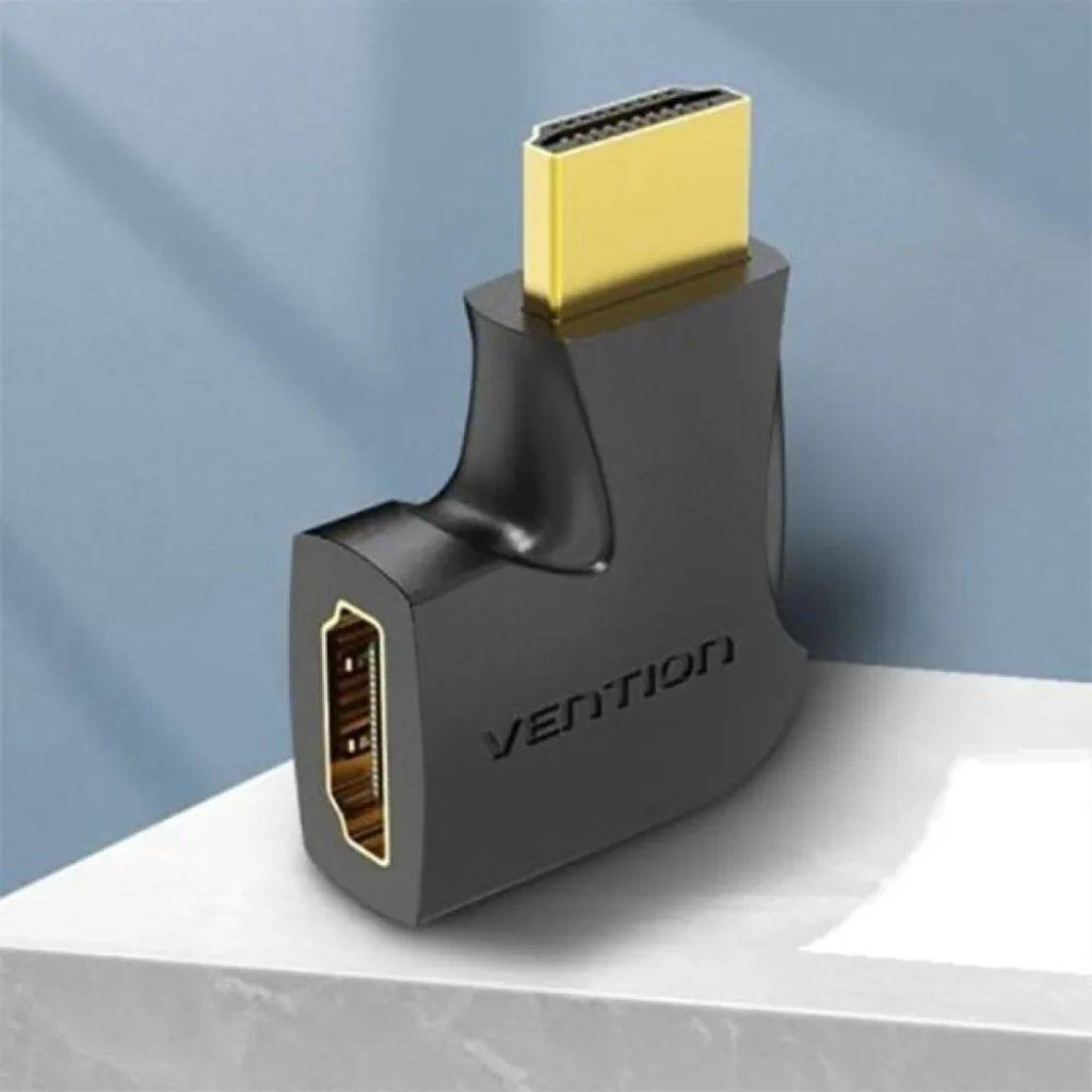 Adaptador HDMI 90°/ Macho/Hembra Vertical / Flat / Negro AIPB0 Vention