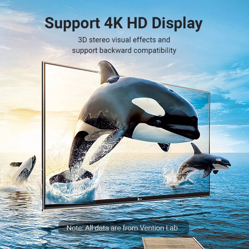 Adaptador HDMI 90°/ Macho/Hembra Vertical / Flat / Negro AIPB0 Vention