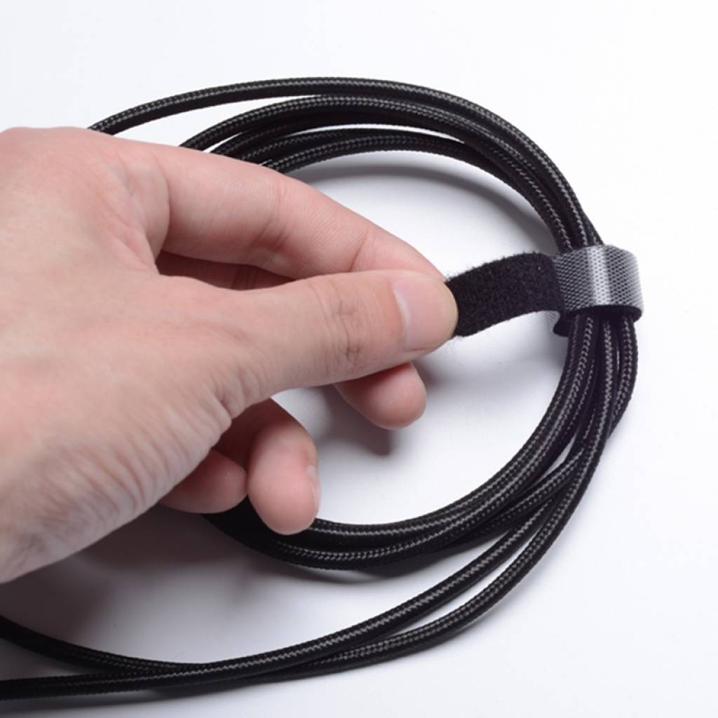 Velcro para Cables 1M / Negro KAABA Vention