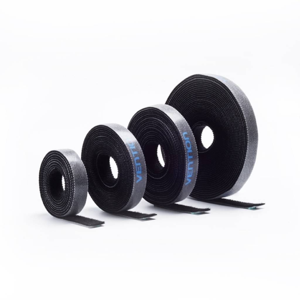 Velcro para Cables 1M / Negro KAABA Vention