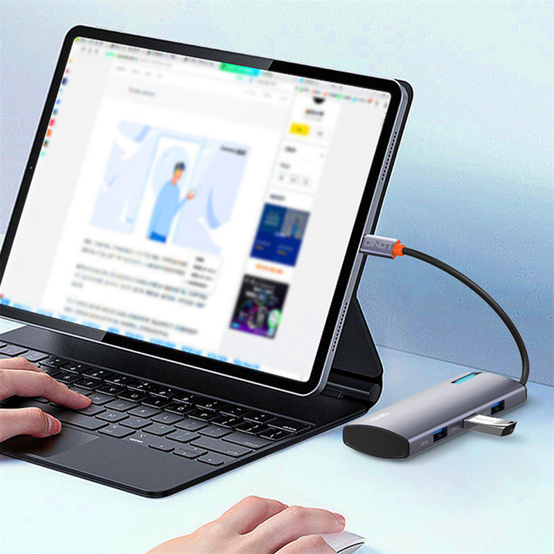 HUB Adaptador 5 en 1 Tipo C USB C + 4 USB 3.0 LDNIO DS-15U