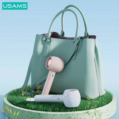 Mini Ventilador USAMS ZB251 Portátil Candy Series 1200mAh Blanco