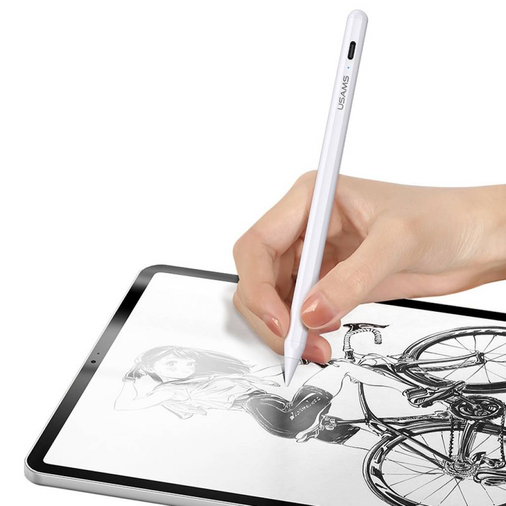 Lápiz capacitivo activo Tiltt Sensitive Blanco Símil Apple Pen USAMS ZB223
