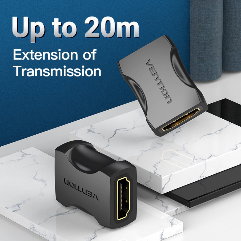 Adaptador acoplador HDMI hembra a hembra Negro Vention AIRB0
