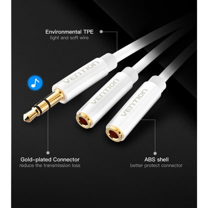 Cable Divisor Stereo 3.5 mm a 2 x3.5 mm Macho/Hembra 0 3M / Negro BBSBY Vention