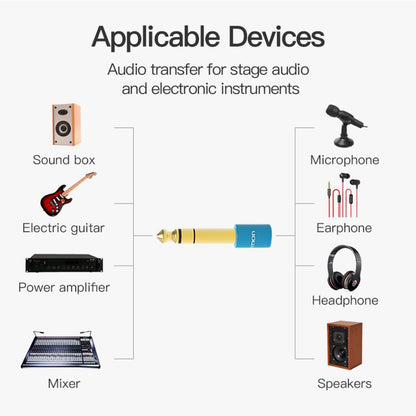 Adaptador de Audio 6.5mm a 3.5mm Macho/Hembra Azul VAB-S01-L Vention