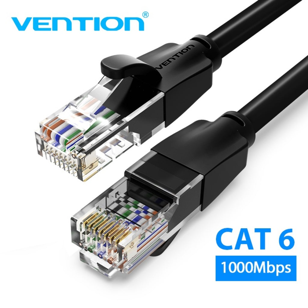 Cable de Red Cat.6 UTP / Negro / Vention