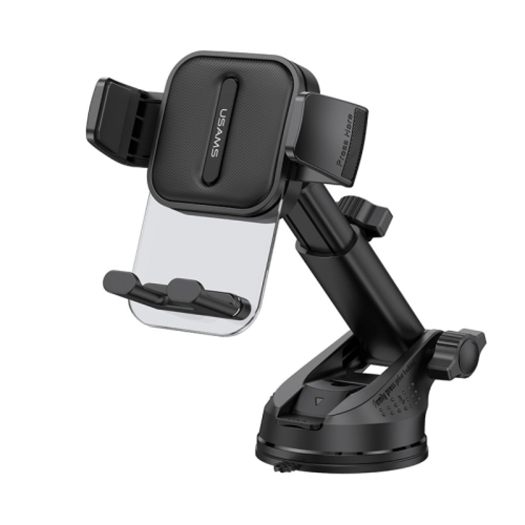 Soporte para autos 4.2" a 7.2" Retráctil 360° Negro USAMS ZJ072