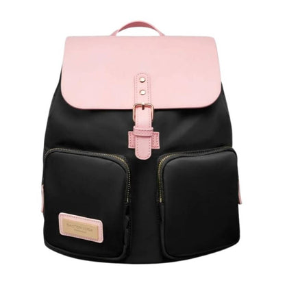 Mochila Gaston Luga Parlan 3102 Negro/Rosado A5
