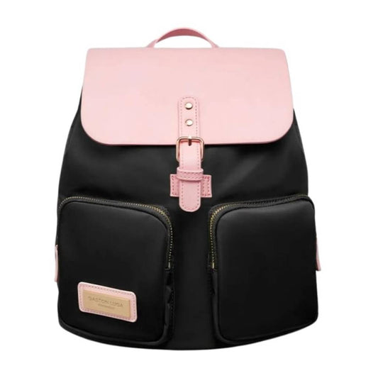 Mochila Gaston Luga Parlan 3102 Negro/Rosado A5