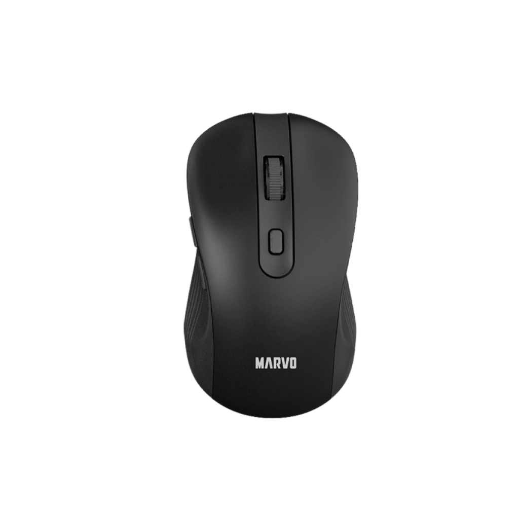 Combo Inalámbrico Marvo Mouse y Teclado C/Soporte para Teléfono KC411W Negro