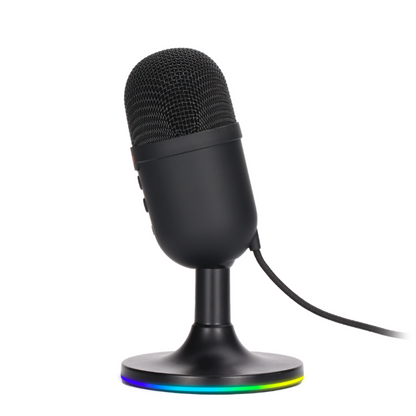 Micrófono de Estudio Gamer USB Cable 1.7 M RGB MIC-06 BK Negro Marvo