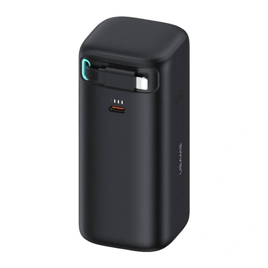 Power Bank 18000mAh PD45W Cable Retráctil Magnético Lightning Negro USAMS CD217