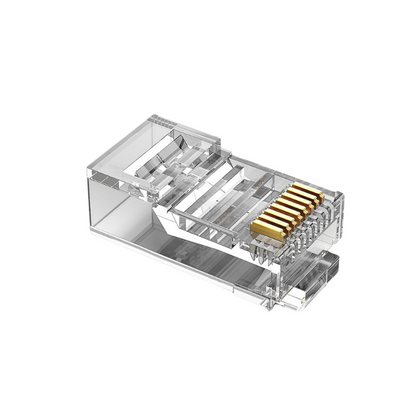 Conectores Plug RJ45 Cat.6 UTP / 10 Unidades / Transparente IDDR0-10 Vention