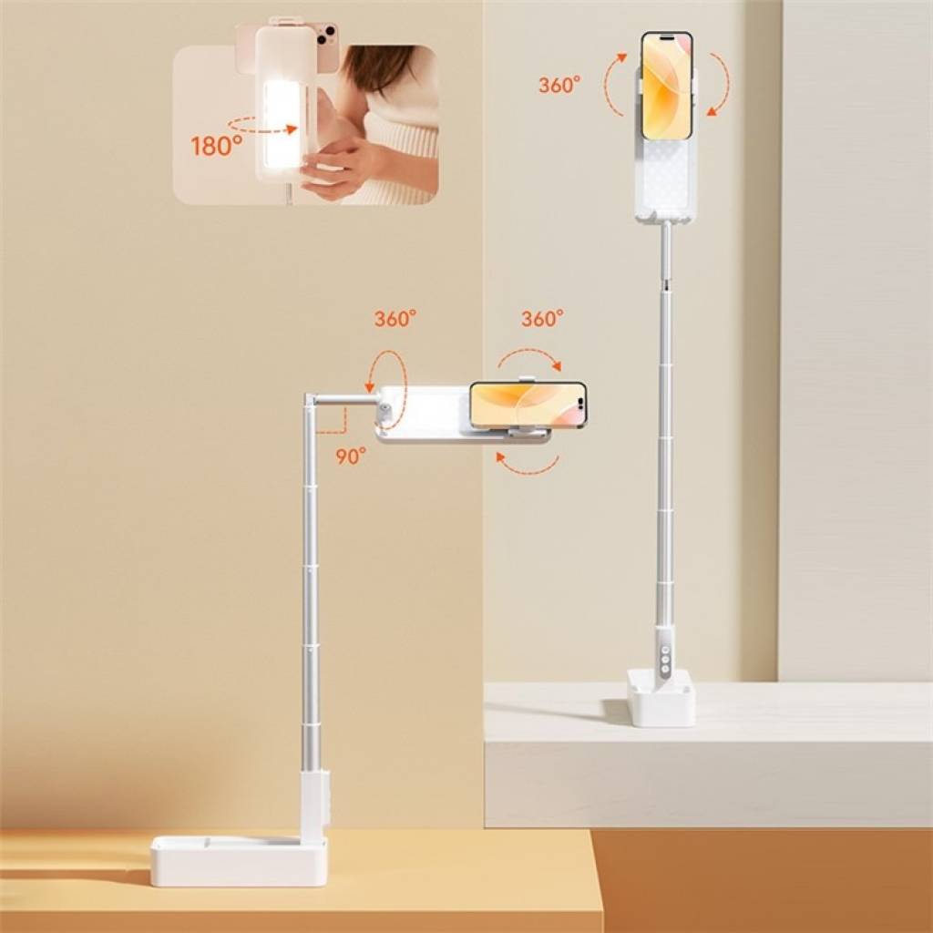 Soporte Estabilizador para Transmisión en Vivo Plegable Giratorio con Bluetooth USAMS ZB265