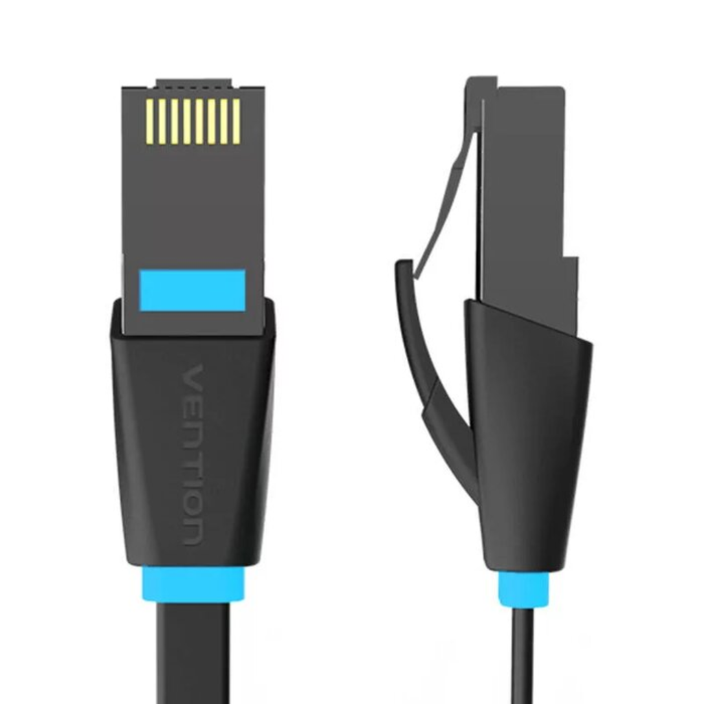 Cable de Red Cat.6 UTP / Flat(Plano) / Negro Vention
