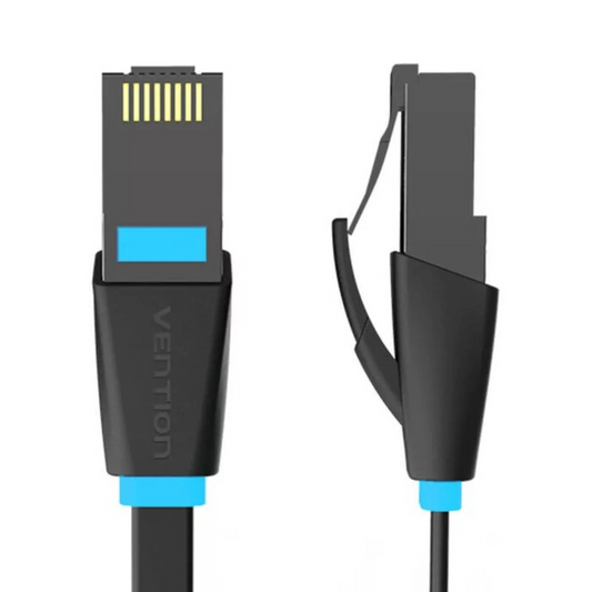 Cable de Red Cat.6 UTP / Flat(Plano) / Negro Vention