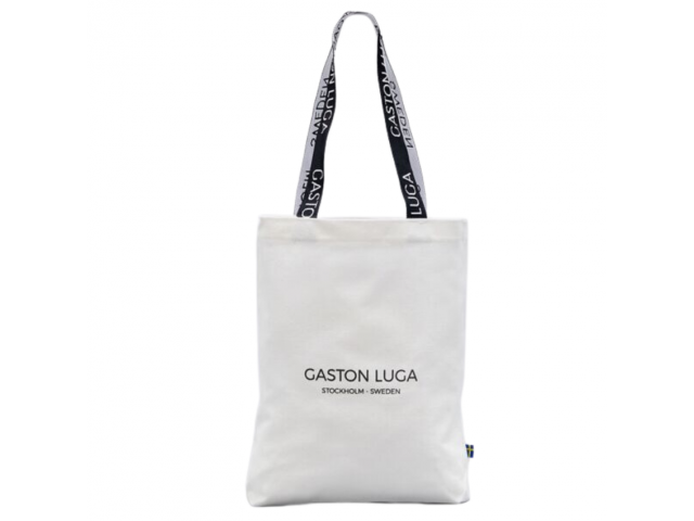 Bolsa Gaston Luga de Lona con Logo 9995 Blanca