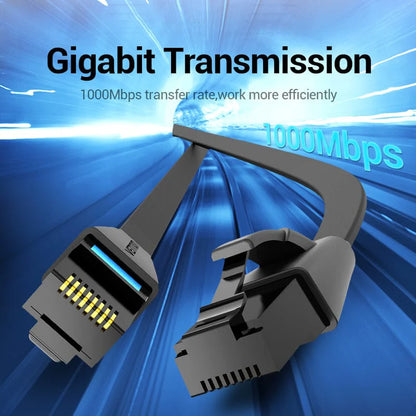 Cable de Red Cat.6 UTP / Flat(Plano) / Negro Vention